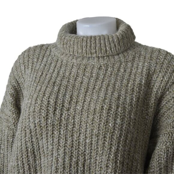 Zara Knit Oversized Turtleneck Sweater Chunky Knit Size Large - Picture 3 of 10